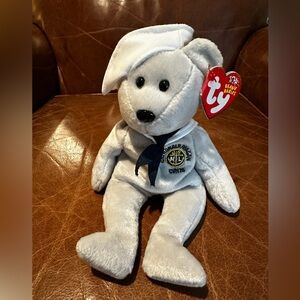 TY Beanie Baby Ronnie Bear REAGAN MEMORABILIA 2003 W/Tag USS Ronald Reagan